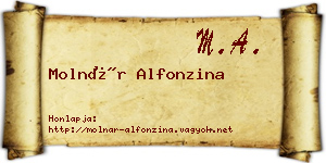 Molnár Alfonzina névjegykártya